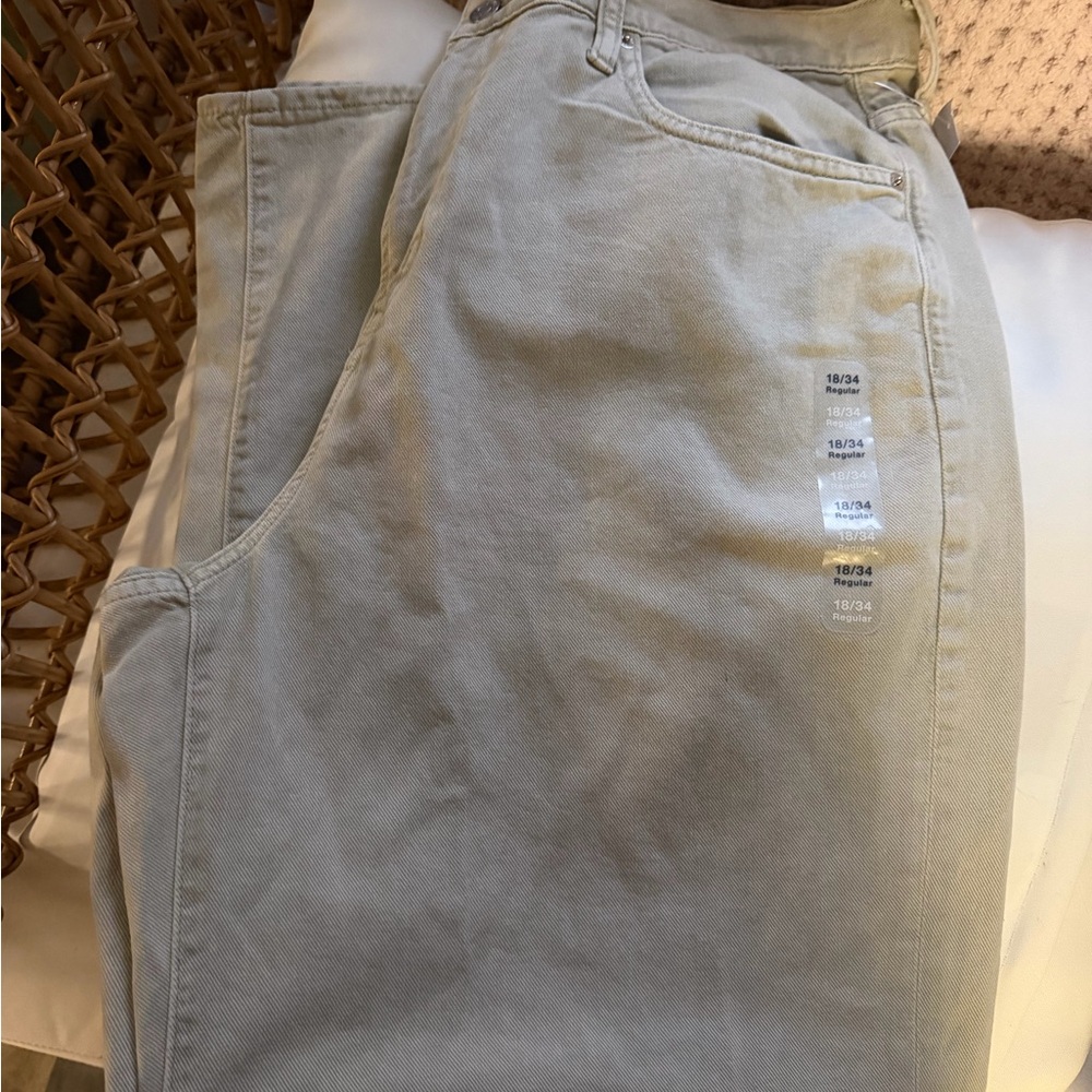 GAP High Rise Wide-Leg Denim- Aspen Grey